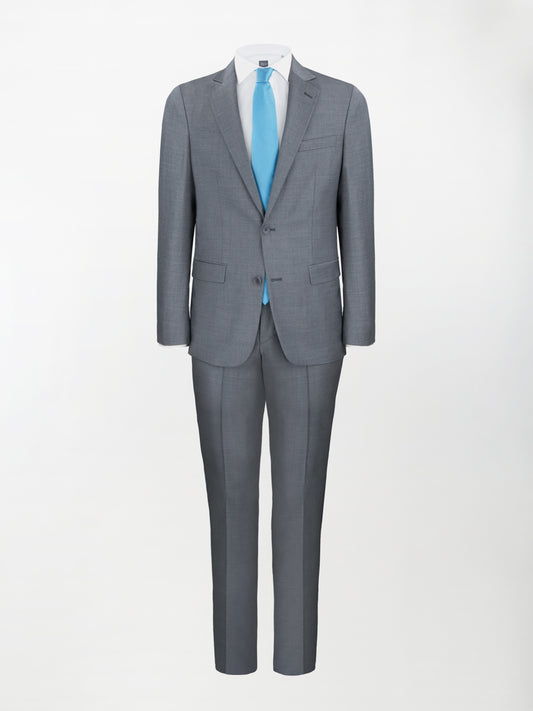 Abito Dukatholl® in Lana Stretch mod. Roma - Grigio Canna di Fucile | Slim fit