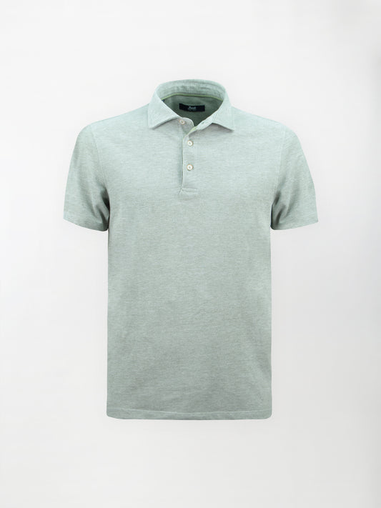 Polo in cotone Oxford - color Verde Militare Melange