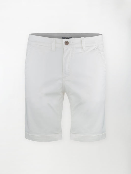 Bermuda classico - color Bianco - Cotone elasticizzato