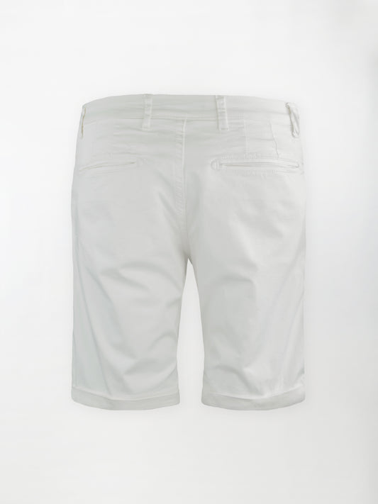 Bermuda classico - color Bianco - Cotone elasticizzato