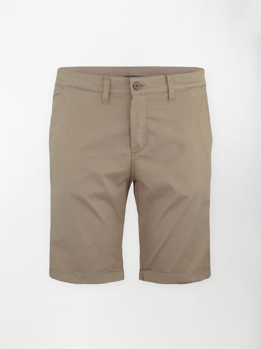 Bermuda classico - color Corda - Cotone elasticizzato