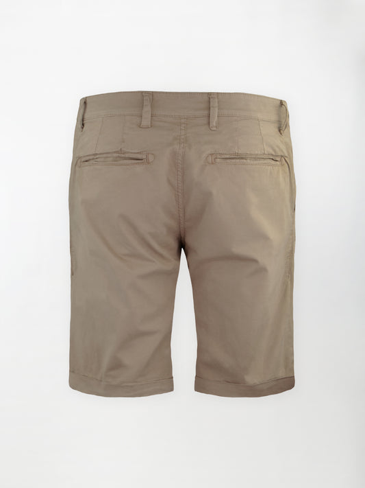 Bermuda classico - color Corda - Cotone elasticizzato